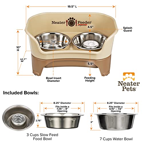 Express Model w (Medium to Large w/ Metal Slow Feed Bowl / Cappuccino)