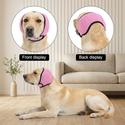 No Flap Ear Wraps for Dogs (Pink / S)