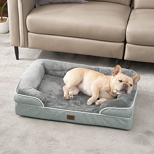 Orthopedic Dog Beds Large Sized Dog (Greyish Green / 36.0"l X 27.0"w X 6.5"th)
