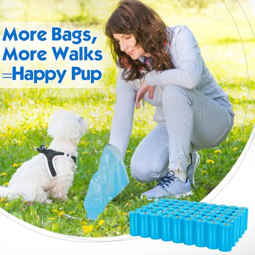 Dog Poop Bags Rolls (Blue / 20 Count (Pack of 57))
