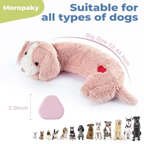Heartbeat Toy Puppy Heartbeat Stuffed Toy for Dog Calming Aid (Pink)