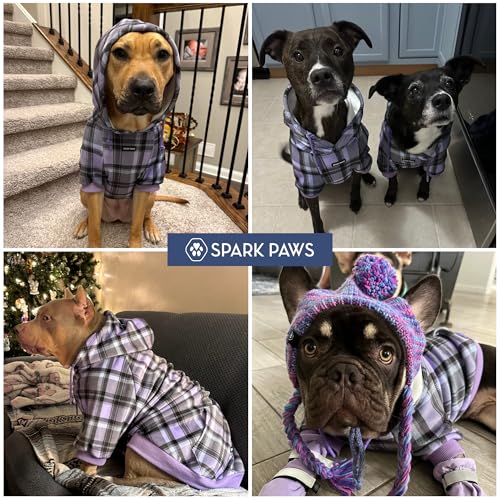Dog Hoodie Buttery (Purple Plaid / 3XL)