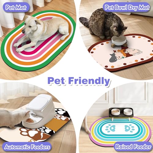 Dog Feeding Mat 24''x16'' (24''x16'' / Purple Star)