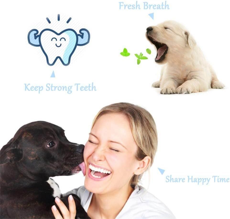 8 Pcs 3 Sided Pet Toothbrush Dog Cat Mouth Dental Teeth Care (Multicolor-8)