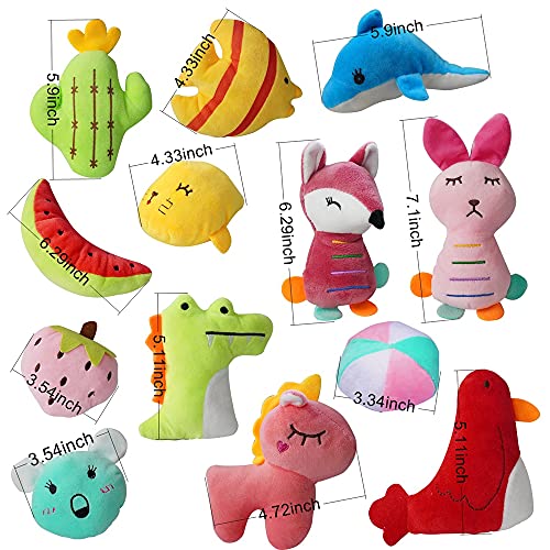 27 Pack Puppy Squeaky Toy Cute Bulk Plush for Small Dogs