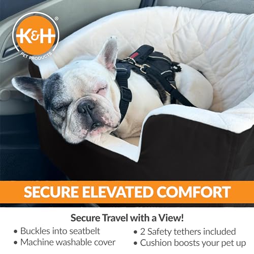 K&H Dog Car Seat (Large / Black/Cream)