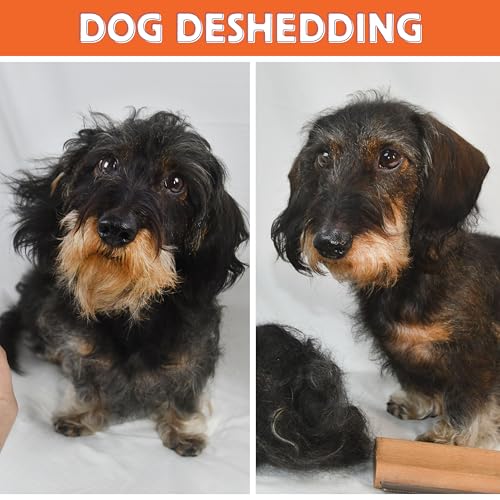 JoPets Professional Wood Deshedding & Undercoat shedding brush for Dogs