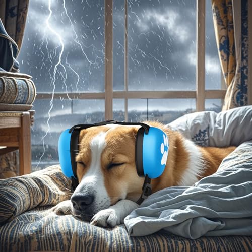 Dog Ear Muffs Noise Protection (M-blue)