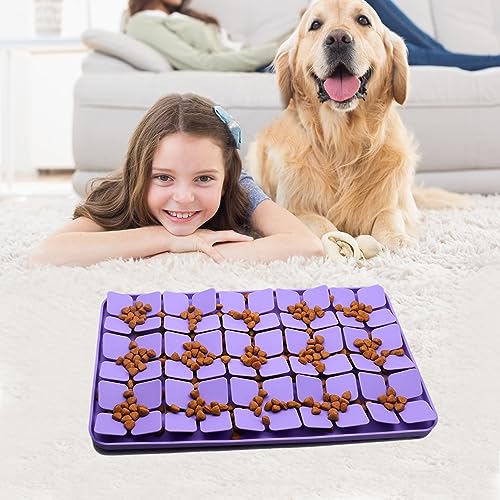 Silicone Snuffle Mat for Small Medium Dogs (Purple-M(13.2x8.3in))