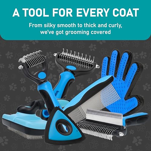 Pet Grooming Brush (C1 - Brush & Gloves / Large)