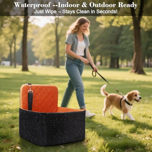 Dog Car Seat for Small (black-brown)