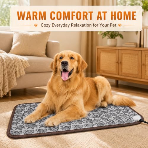 Dog Heating Pad 28x18in with Normally Open Function (28.0"L x 18.0"W)