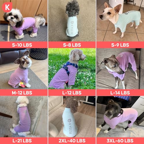 UPF50+ Dog Sun Shirt for Small Dogs Cooling Onesie for UV Protection (Large (15-22lbs) / Pink)