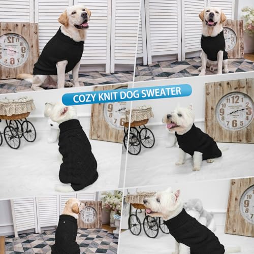 Turtleneck Dog Sweater (Medium/Large / Black)