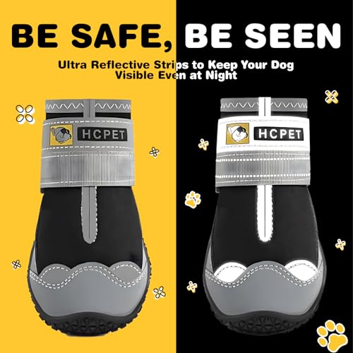 Dog Shoes for Dogs (Black / Width 1.77 in)