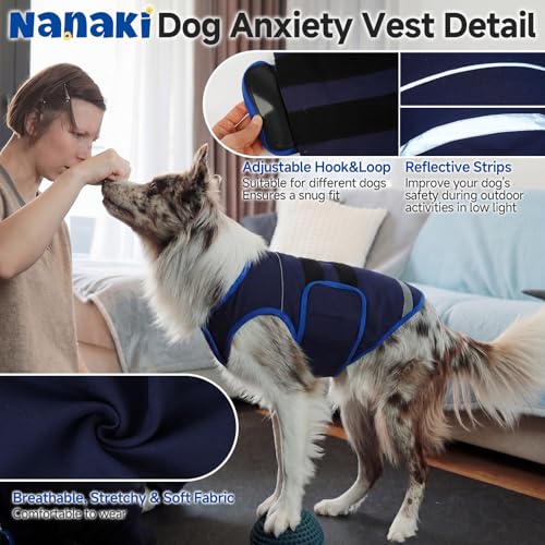 Soft Dog Anxiety Vest (Navy / XS(Chest: 16.9 inch))
