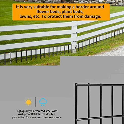 Small or Medium Animal Barrier Fence 10 Pack 24 in (24in(L)X15in(H)-10 Pack Black / Black)