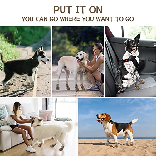 Dog Boots for Large Dogs (Army Green / Width 1.37 Inch)