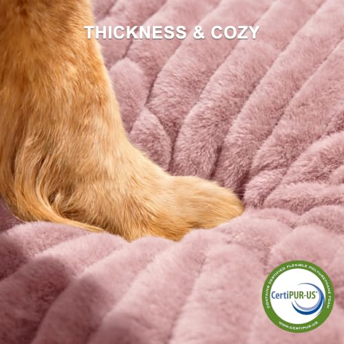 Medium Dog Beds for Medium Dogs Washable (Pink / M Plus (30"x24"x8"))