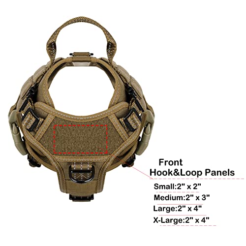 Tactical Dog Harness for Small Dogs (Small (Pack of 1) / Brown)