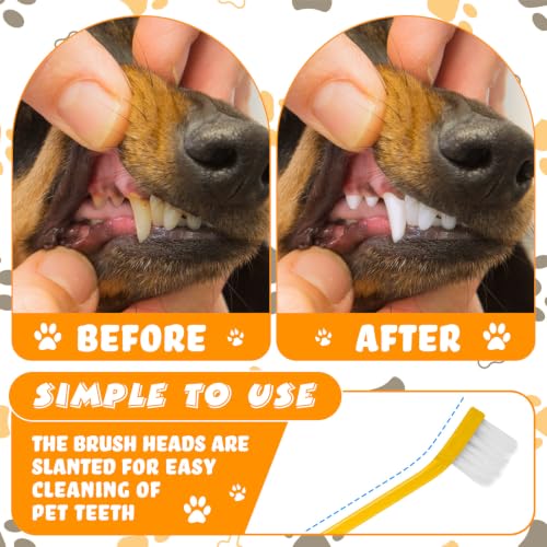 80 count Dual Headed Pet Toothbrush Bulk for Small Medium Dog