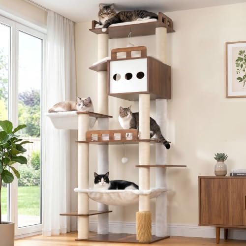 Modern Cat Tree (76 inches / Earth Brown)