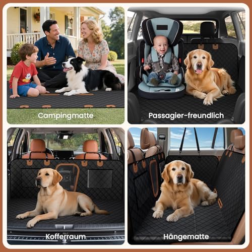 Dog Car Seat Cover for Back Seat (Dark Black)