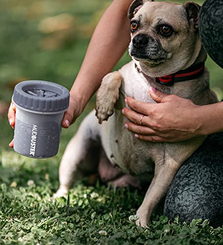 MudBuster Portable Dog Paw Cleaner (Light Gray / Small)
