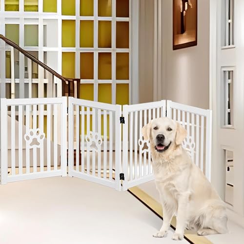 4 Panel Dog Gate White (Large White)