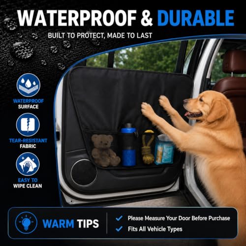 Dog Car Door Protector 2Pack Waterproof Anti Scratch SUV Truck Paw Guard