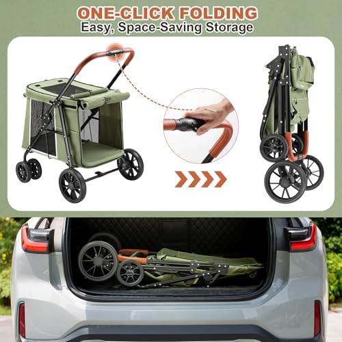 Medium Dog Stroller (Green)