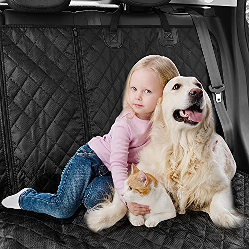 Dog Car Seat Cover for Back Seat Cover (Black / Universal Fit)