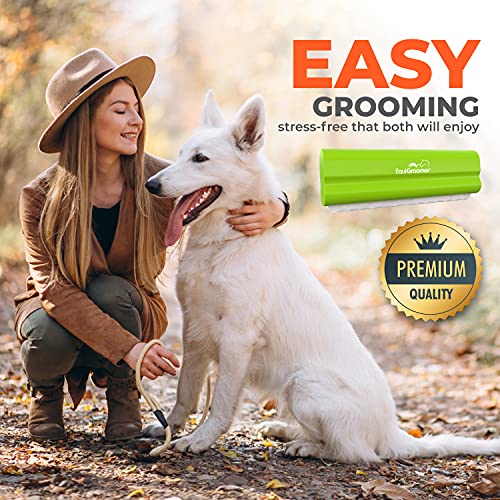 5 Inch Undercoat Deshedding Brush for Dogs & Cats (5 Inch / Lime)