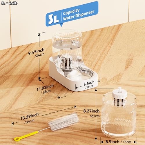 Automatic Cat Water Dispenser with Stainless Steel Bowl