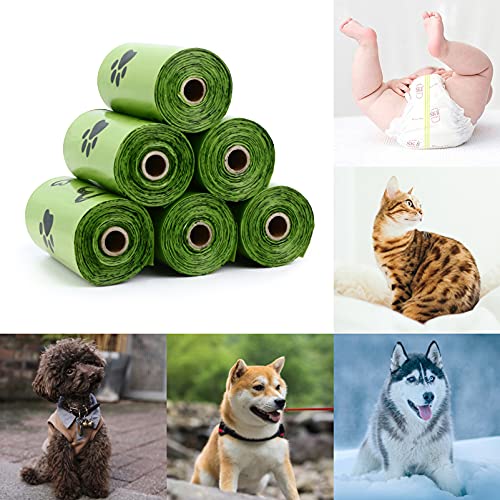 Dog Poop Bags Rolls with Dispenser Extra Thick Leak Proof 280Ct Scented (Green - 280)