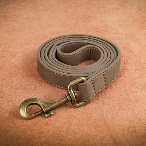 PU Leather Dog Leash for Small Dogs (Brown / 3/4''x 4FT)