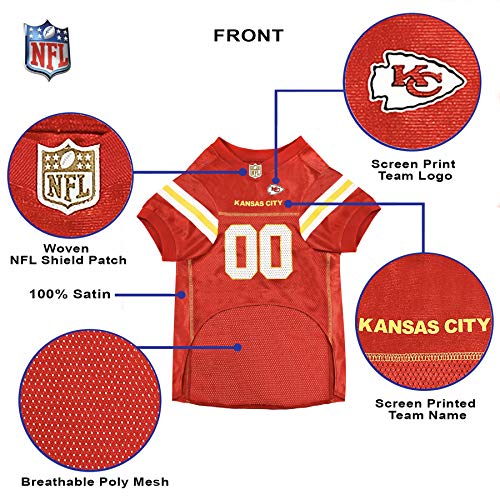 NFL AFC West Mesh Jersey for Dogs (Medium / Kansas City Chiefs)