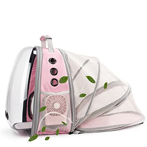 Cat Carrier Backpack (Back Expandable-Pink)