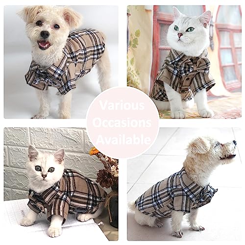 Pet Shirt Clothes for Dogs and Cats (Khaki / 3X-Large)