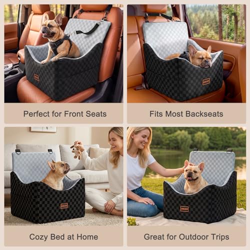 Elevated Dog Car Seat for Small (Medium / Grey)