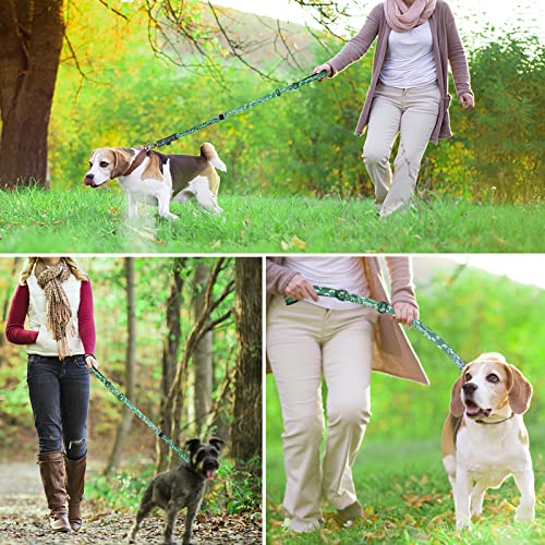 Tactical Bungee Shock Absorbing No Pull Dog Leash (Leaves)