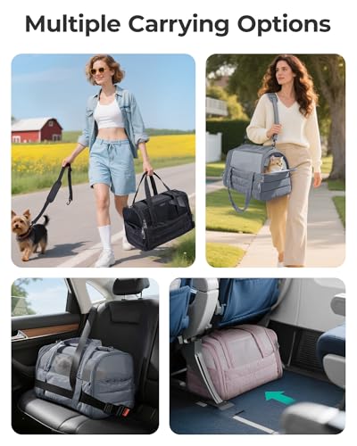 Cat Carrier Soft (Baby Pink / 18.1"L x 11.0"W x 11.0"H)