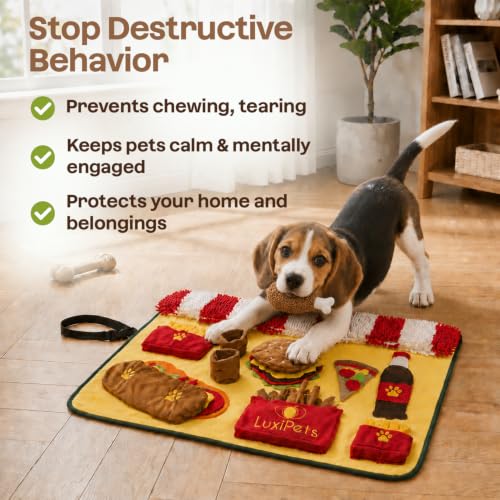Interactive Dog Snuffle Mat for Slow Feed & Digestion Support (Fast Food Design)