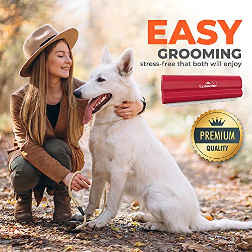 5 Inch Undercoat Deshedding Brush for Dogs & Cats (5 Inch / Red)