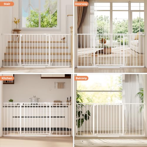 29" 58" Extra Wide Baby Gate (White / 32-58"Wide, 28"Tall)