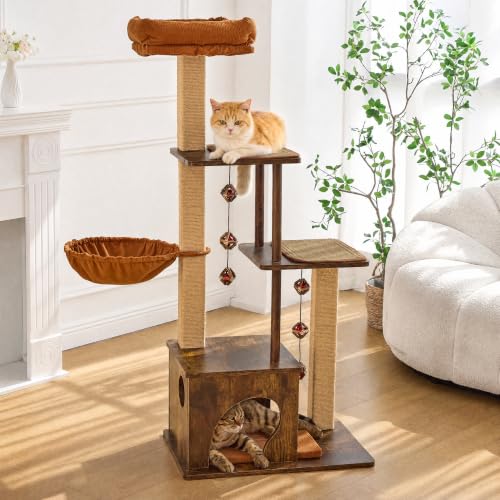Retro Modern Cat Tree (Brown)