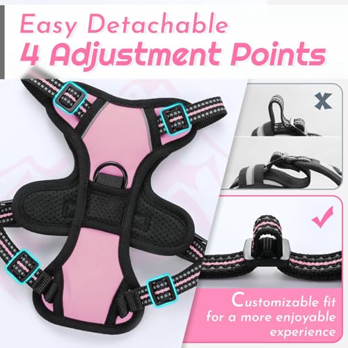 Dog Harness for Small Dogs (X-Small / Pink)