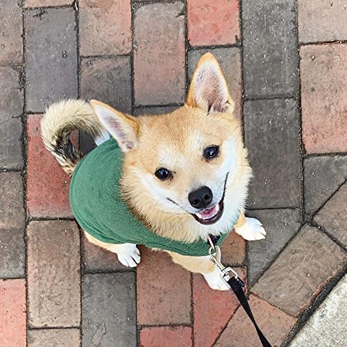 Stretch Fleece Vest Dog Sweater (Medium Length (11.5") / Forest Green)