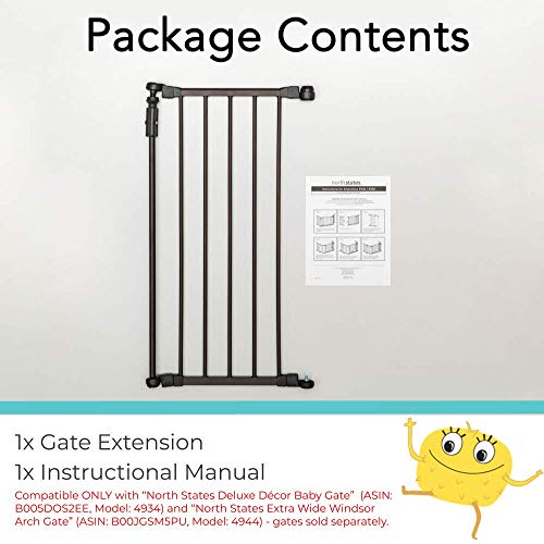6 Bar Extension for Deluxe Décor Gate (Matte Bronze / 15" Wide)