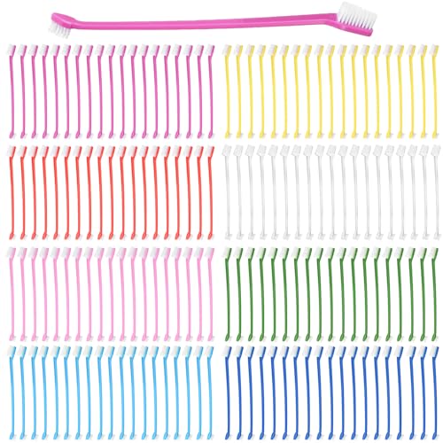 200Pcs Dog Toothbrushes (200pcs-8 Colors)